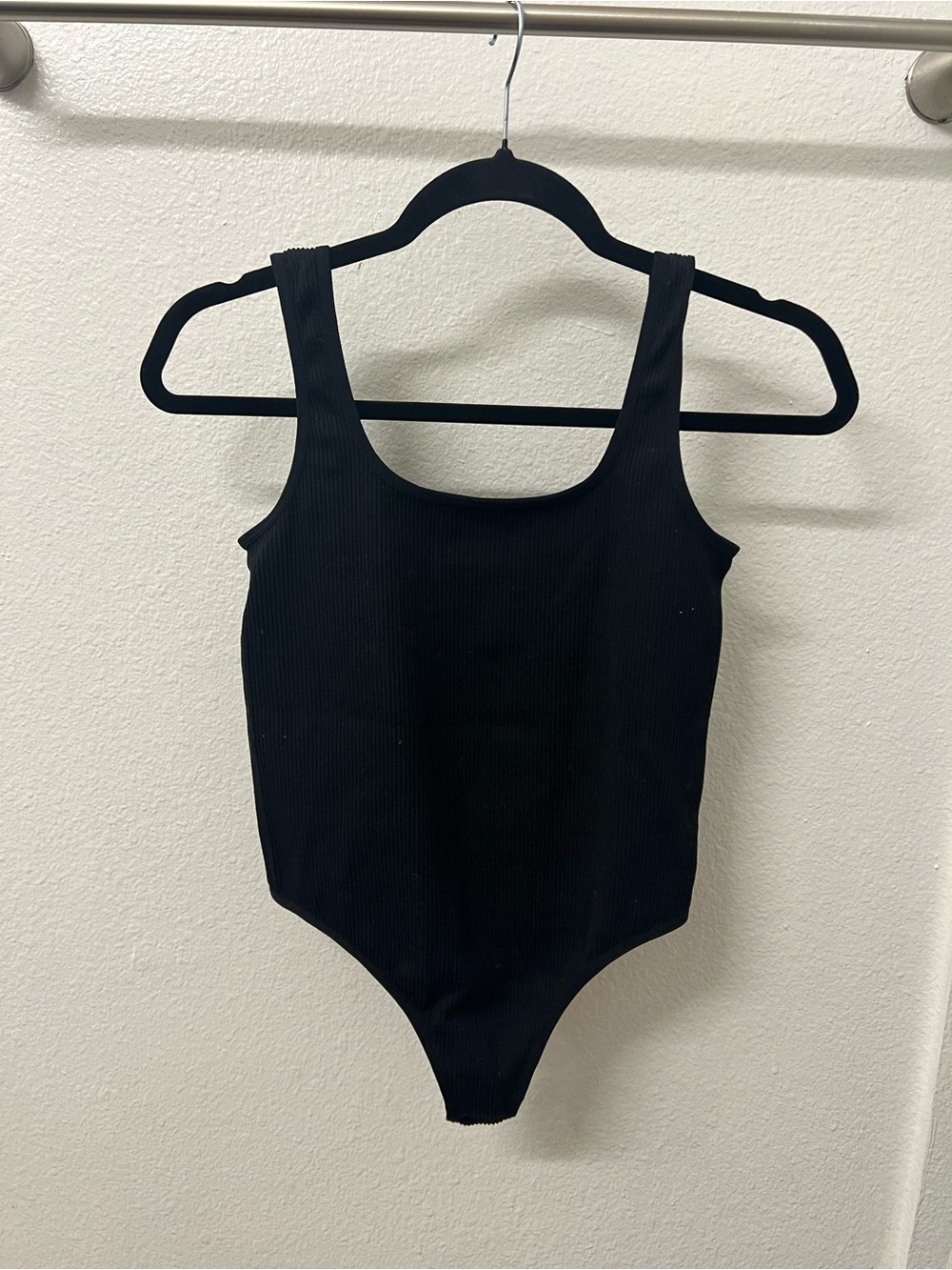 Black Ribbed Kids One-Piece Bodysuit
